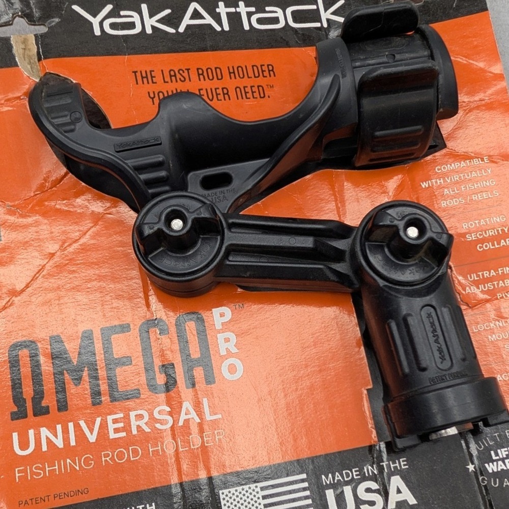 YakAttack Omega Pro Fishing Rod Holder RHM-1002 Track Mount LockNLoad System